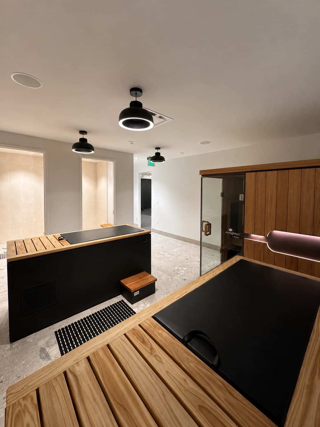 Recovery suite with sauna and cold plunge